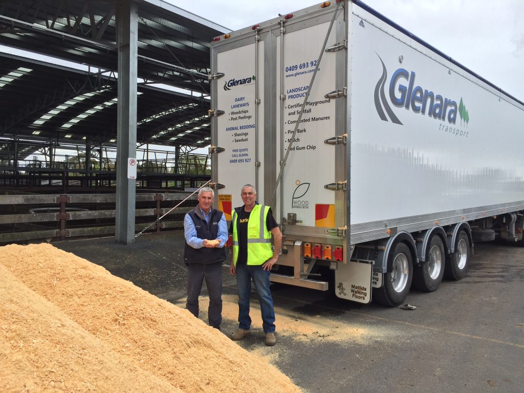 Glenara Transport Director Glenn with a product delivery on site