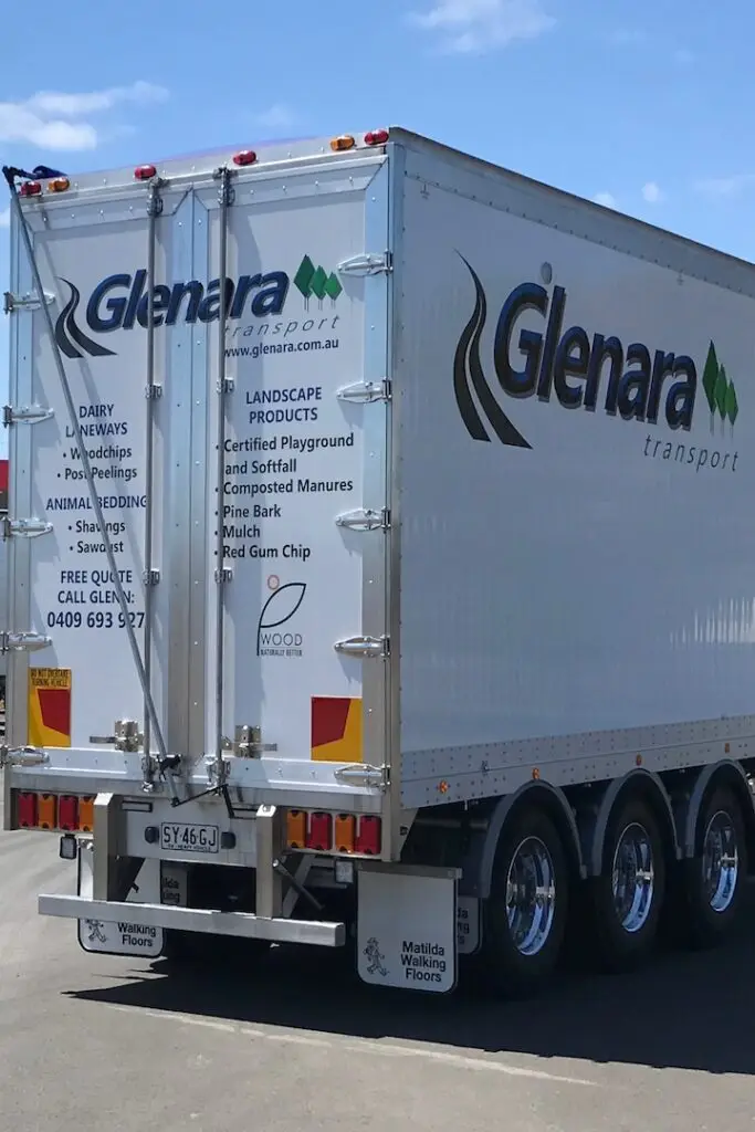 Glenara Transport Trailers in yard